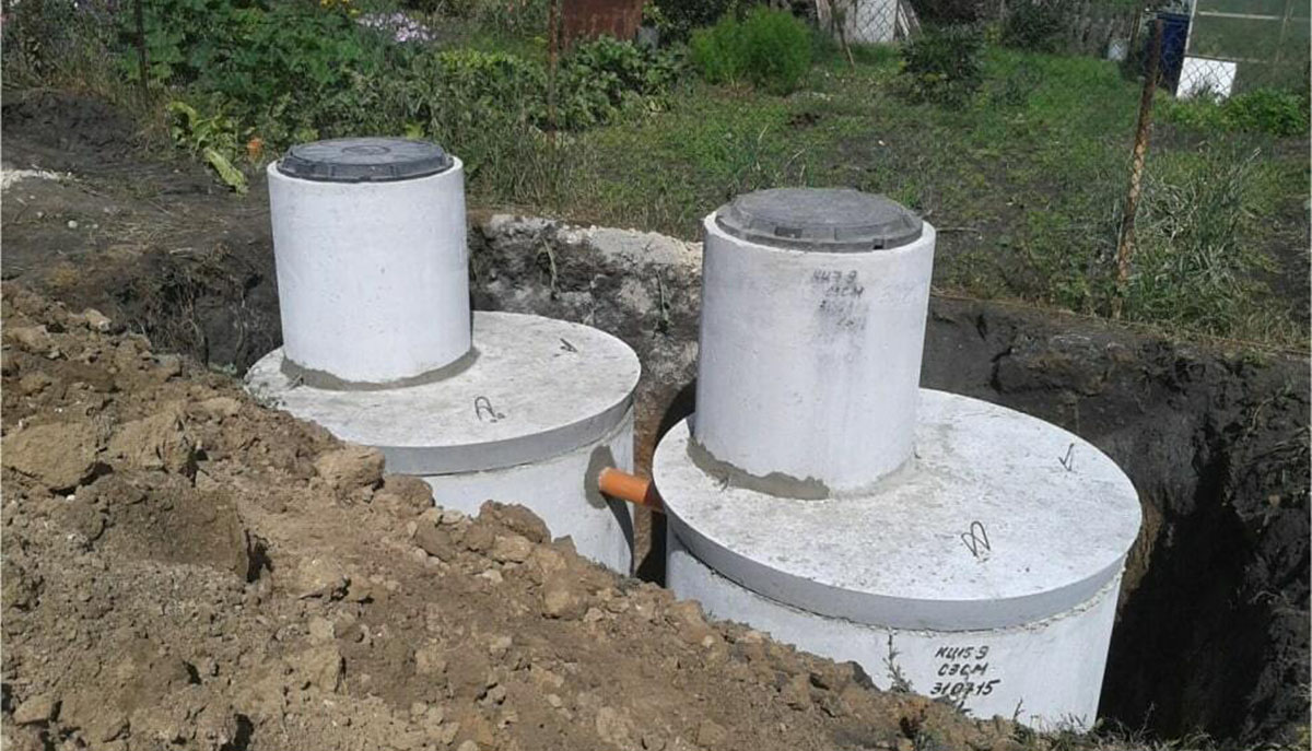 Монтаж септиков из ЖБИ колец